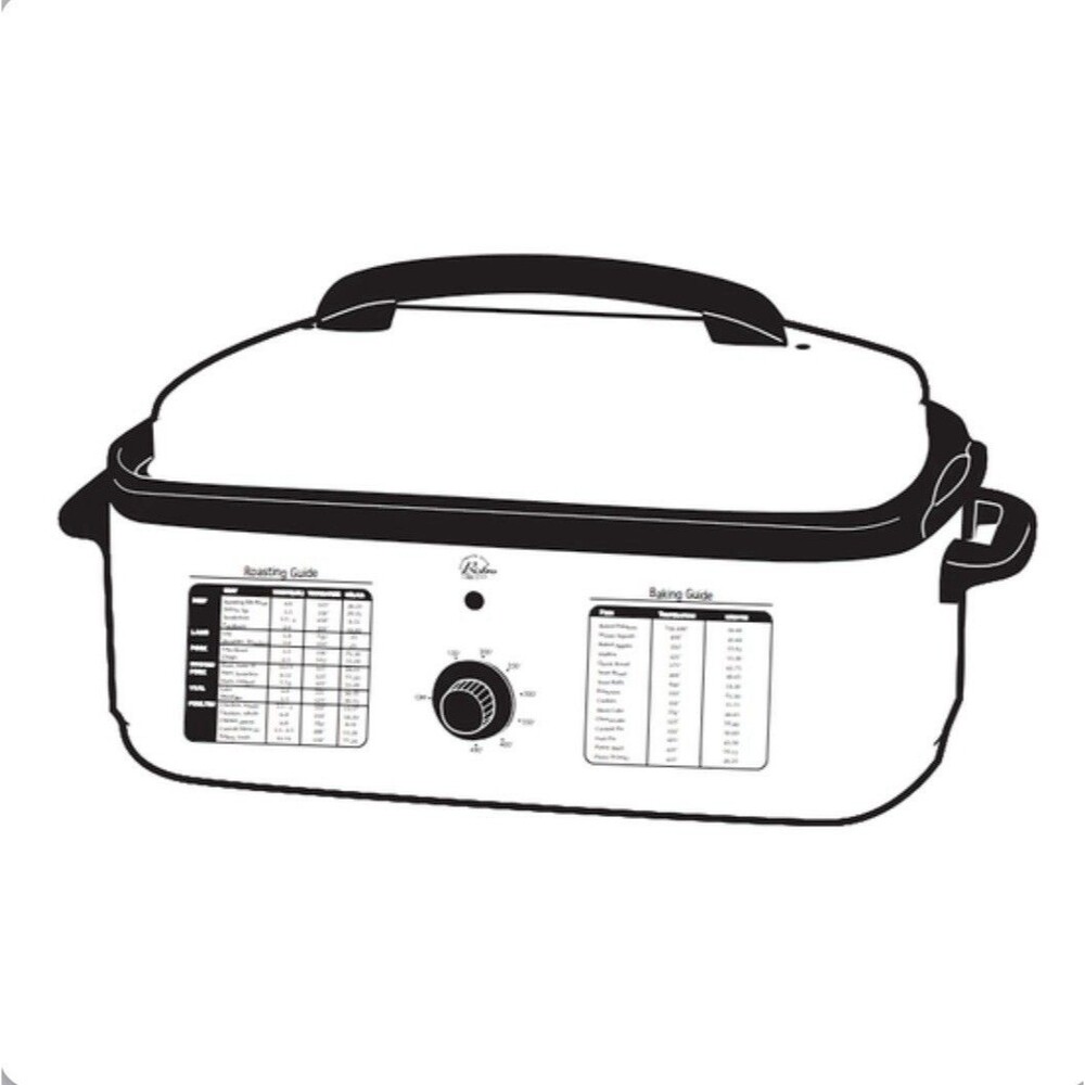 Wolfgang Puck Bistro Collection 18-Qt Portable Roaster Oven w/Buffet Server Set